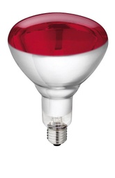 [22313] Lamp van gehard glas "Philips" 150W 240V, rood