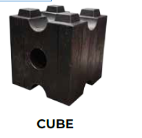 [RT58605-04] Cavaletti block wood imitation 40x40x40cm