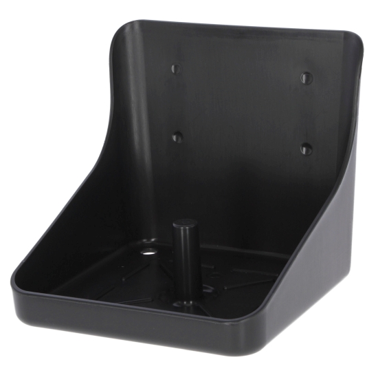 Liksteenhouder zwart kunststof, hoekig