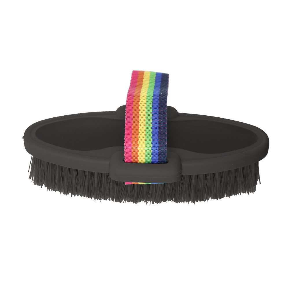 Brosse douce - arc-en-ciel noir