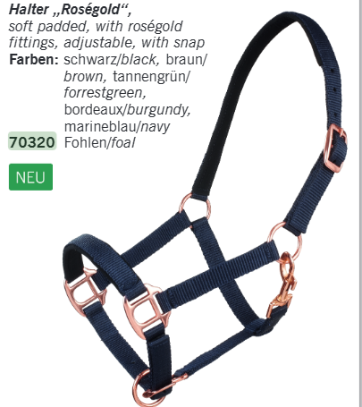 Halter nylon rose gold