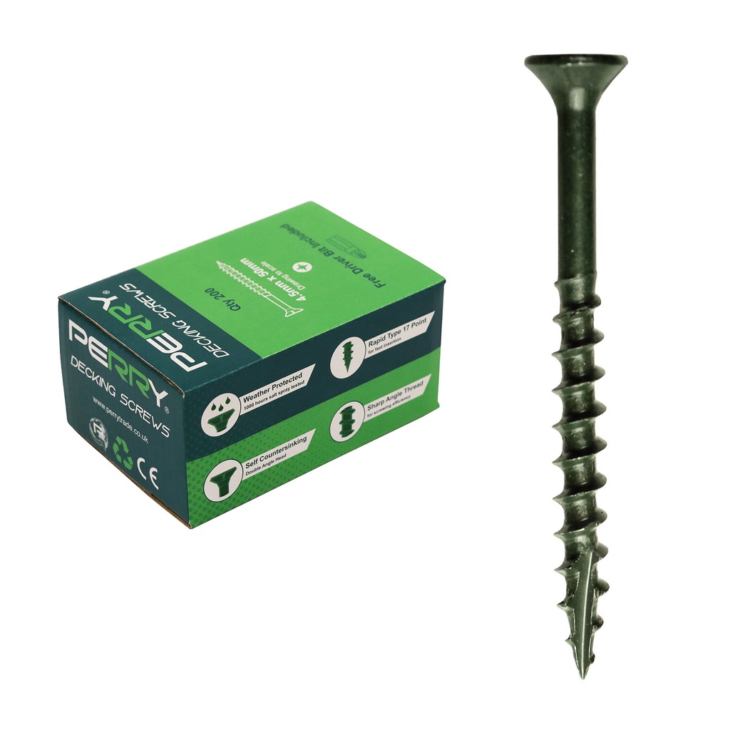 Perry Premium wood screws for insulators, box 200 pieces