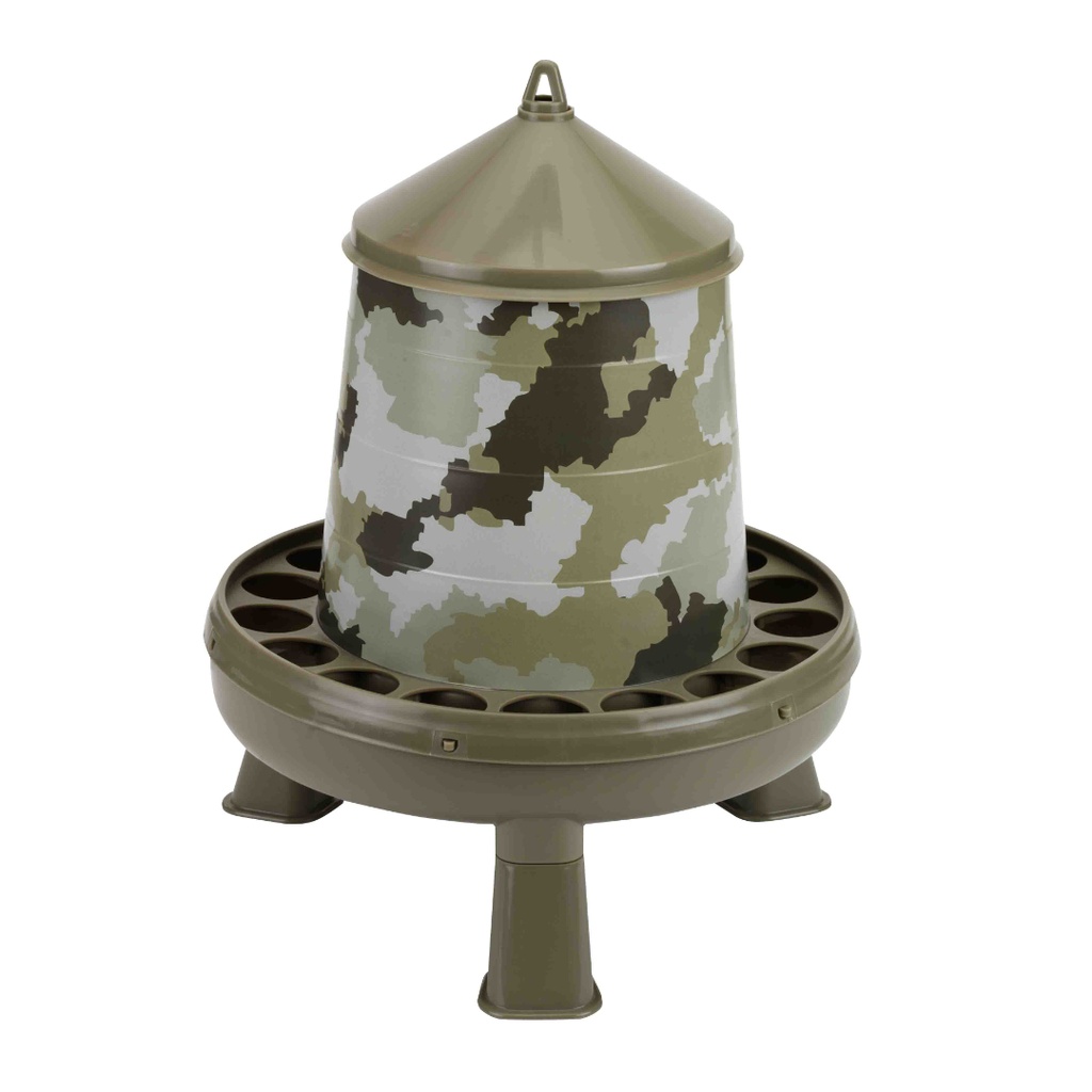  Plastic poultry feeder with legs camouflage 4 kg