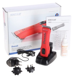 [gt436-SR] Tondeuse à cheveux Aesculap Durati GT-436-SR rouge avec batterie et lame GT 330 de 1,5 mm