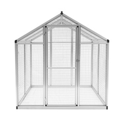 [10805] Aluminium aviary 182x178x195 cm